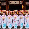 地下鉄淀屋橋駅で「天神祭」PRイベント 天神花の贈呈式