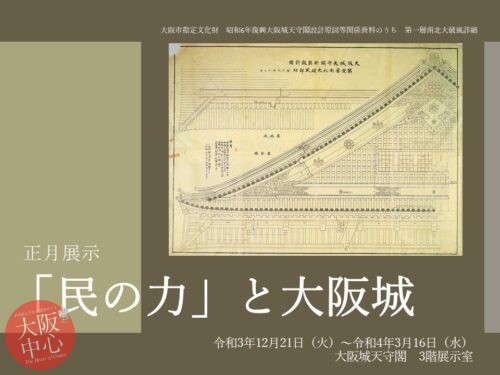正月展示「『民の力』と大阪城」
