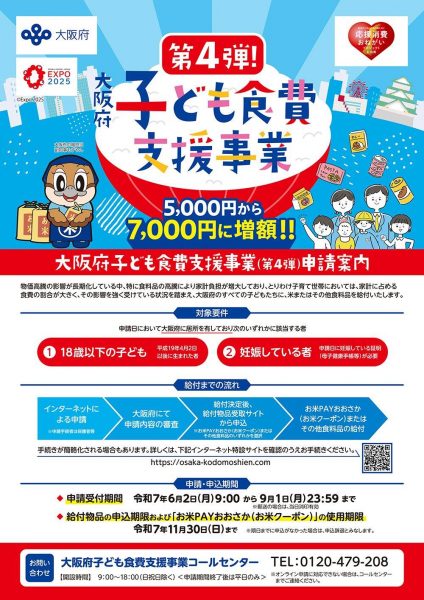 大阪府子ども食費支援事業（第4弾）