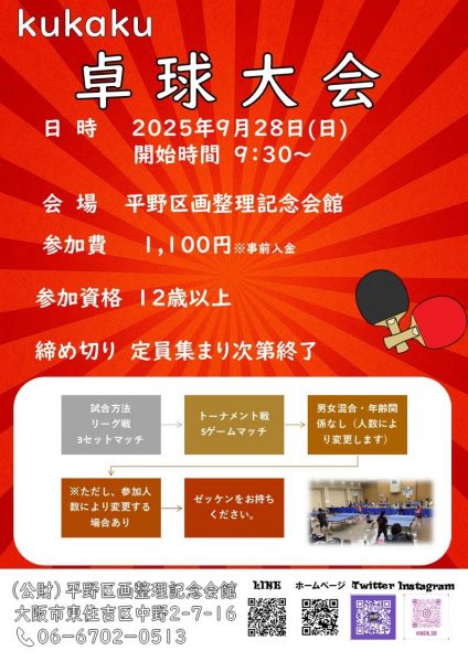 Kukaku卓球大会（2025.09）