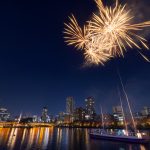 中之島水上ミニ花火（天満橋～天神橋エリア）
